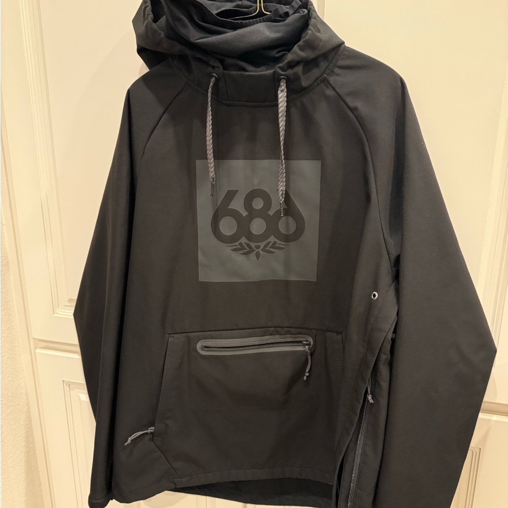 686 Men's Black Hooded Snowboarding Jacket
